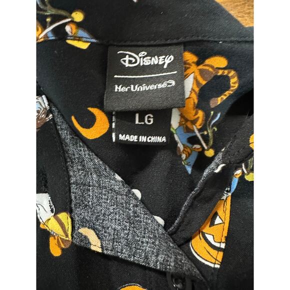 Disney Winnie The Pooh Halloween Women Large Button Her Universe All Over Print - Picture 2 of 12